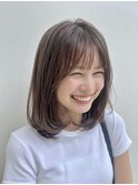 ワンカールレイヤーボブオリーブベージュ