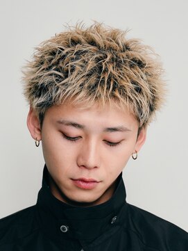 フィフス 仙台(fifth) 仙台スパイキーショートアップバングツーブロック短髪30代40代◆