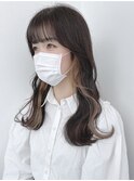 暗髪＋イヤリングカラー（ブリーチ1回）　可愛いヘアサロンLilme