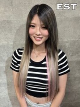 エスト 大阪梅田(EST) レミー100%/53cm☆シールエクステ60枚+馴染ませカット+カラー