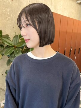 ミニボブ/ボブ/レイヤーカット/ダブルカラー/ブリーチ/栄h236