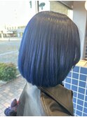 ブリーチデザイン/ブルーカラー/レイヤースタイル/艶カラー