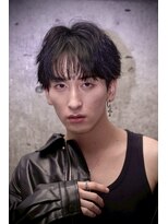 クロムトウキョウ ザ バーバー ネオン 新宿店(CHROM TOKYO the Barber ne/on) シースルーマッシュ×フェザーパーマ