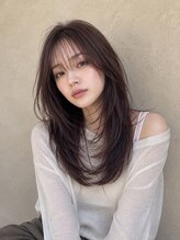 《韓国式透け感カラー×韓国式レイヤーカット》で美髪美人★［[韓国/顔まわりカット/レイヤーカットmen's］
