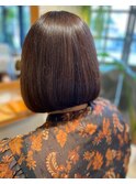 シンプルボブ×オイルグロスカラー#３０代#４０代#５０代