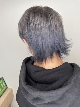 ヘアーメイクオズ(hair make O/S) 《Kaito》マッシュウルフ×アイスブルーカラー☆