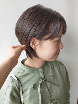 モリオフロムロンドン 原宿本店(morio from London) 【morio原宿】耳かけ丸みショートレイヤースタイル