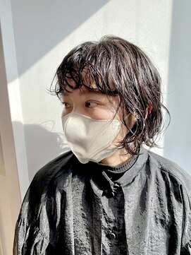 アンドチル 渋谷(AND CHILL) パーマでラフなウェーブに♪ニュアンスボブ【AND CHILL渋谷】