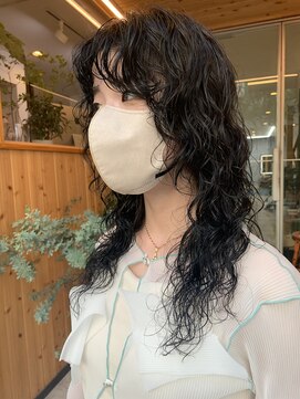 オアシス(oasis) 【oasisオグラ】ロングウルフくるくるパーマ