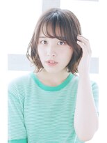 ゴッドハンド 横浜店&nbsp;透け感バングの細かめミックスカール