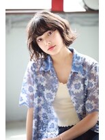 ラべリー 池袋(LOVELEY)&nbsp;波巻き王道ボブ×透け感ブラウン【池袋】