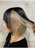 インナーブロンド×ブラックカラー