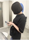 ミニボブ　艶髪　ダークアッシュ 
