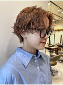 ハンサムショート×ブリーチパーマ