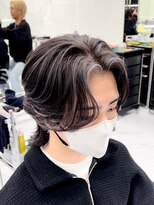 メンズヘアセンス 渋谷(MEN'S HAIR SENSE)&nbsp;センターパート/ハイライト/アッシュブラック/ウルフ/渋谷
