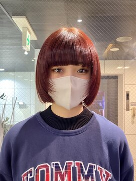 ヘアーアンドメイク ビス(HAIR&MAKE bis) ブリーチなしダブルカラー/ボルドーカラー/レイヤー【中西思実】