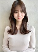 くびれヘア/レイヤー/顔まわり/サイドバング/こなれミディ