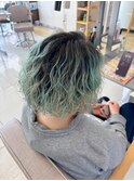 ブリーチ毛xスパイラルパーマ