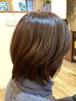 リアンヘアサロン(Lian hair salon)の写真/【岐阜/岐阜市】髪や肌へのダメージを最小限に抑えたグレイカラーで、染める度綺麗な髪に!ハリやコシもUP◎