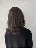 ナチュラルブラウン×セミロングレイヤー