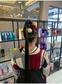 くびれヘアヘアセットお呼ばれセットアンプレラカラー