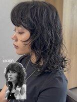 ノラ ギンザ(NORA GINZA)&nbsp;ドライパーマゆるめパーマウルフパーマミディアムパーマ銀座暗髪