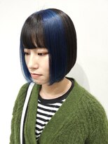 ノル 栄矢場町(nol)&nbsp;カチューシャカラー×前下がりボブ(ブルー/ネイビー/青色/水色)
