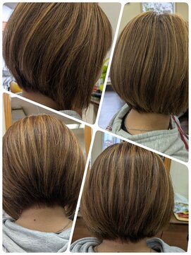 クリア 美容室 前下がりショートボブ☆ひし形ボブ