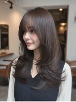 ダル 渋谷/表参道(DAL.) シルキーショコラブラウンハッシュカットロングレイヤー