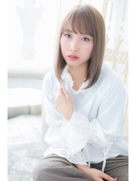 モッズ ヘア 福岡姪浜店(mod's hair) *mod's姪浜*…イルミナカラーの前下がりストレートセミディa