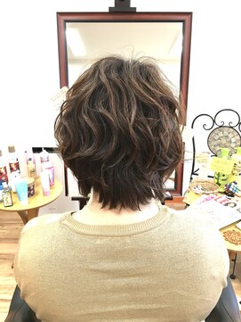 ヘアーデザイン アフール(hair design Ath ru) 伸ばしかけクセ毛風パーマ