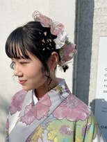 ミジョレ(MIJYORE)&nbsp;卒業式袴ヘアー×金箔×リボン×パール