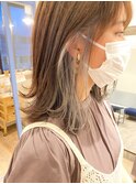 【宮本大輔】インナーカラー ラベージュ ベージュ ケアブリーチ