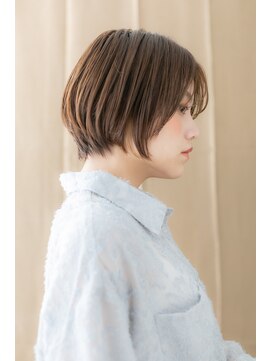 カバーヘア イヴ 戸頭店(COVER HAIR EVE) 外国人風ハイライト前下がりミニボブカットZ戸頭10代20代30代!