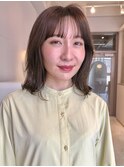 大人かわいいシースルーバング☆ナチュラルミディアム20代30代