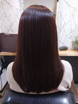 ヘアーカルチャー 小倉台店 HAIR CULTURE ミディアムストレート髪質改善カラーブラウンカラー