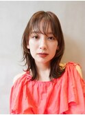 顔まわりレイヤー/切りっぱなし/ボブ/レイヤーカット