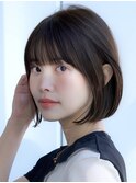 前髪あり大人小顔ボブ