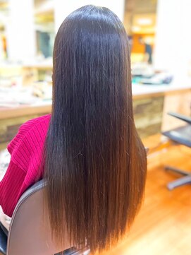 アークスヘアー 20代30代40代髪質改善アッシュブラウン艶感ストレート透明感