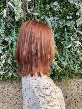 ノーブルヘアー(NOBLE HAIR) ボブレイヤー×コーラルピンク