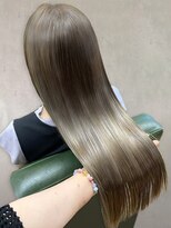 ヘアドレッシング インプローブ 前橋(hair dressing improve) 20代30代艶感ストレート♪髪質改善カラーミルクティーベージュ