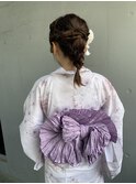 〈木賀絵莉子〉浴衣に合わせた大人へア●【浴衣着付】