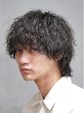 フィフスパーク(fifth PARK) 渋谷メンズパーママッシュウルフカット緩めシャドウパーマ