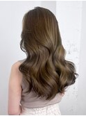 ロング顔周りレイヤー韓国ヘア美髪_ba523771