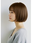 ナチュラルベージュカラー＆ボブスタイル