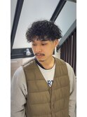 波巻きパーマ強めパーマメンズパーマ