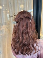 ヘアー ニーナ(hair nina) ハーフアップ風巻きおろしスタイル