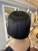 モップス 富岡店(MOPS)&nbsp;黒髪ボブ×髪質改善ストレート
