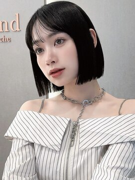 ロンド エメ 柏(Lond aimer) 韓国柏顔まわり髪質改善縮毛矯正暗めカラーボブくびれレイヤー柏