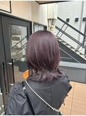ラベンダーブラウン/ブリーチなし/レイヤーカット/横浜